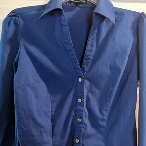Blue long sleeve button down